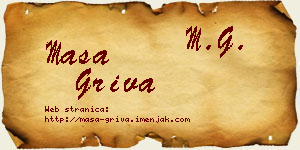 Maša Griva vizit kartica